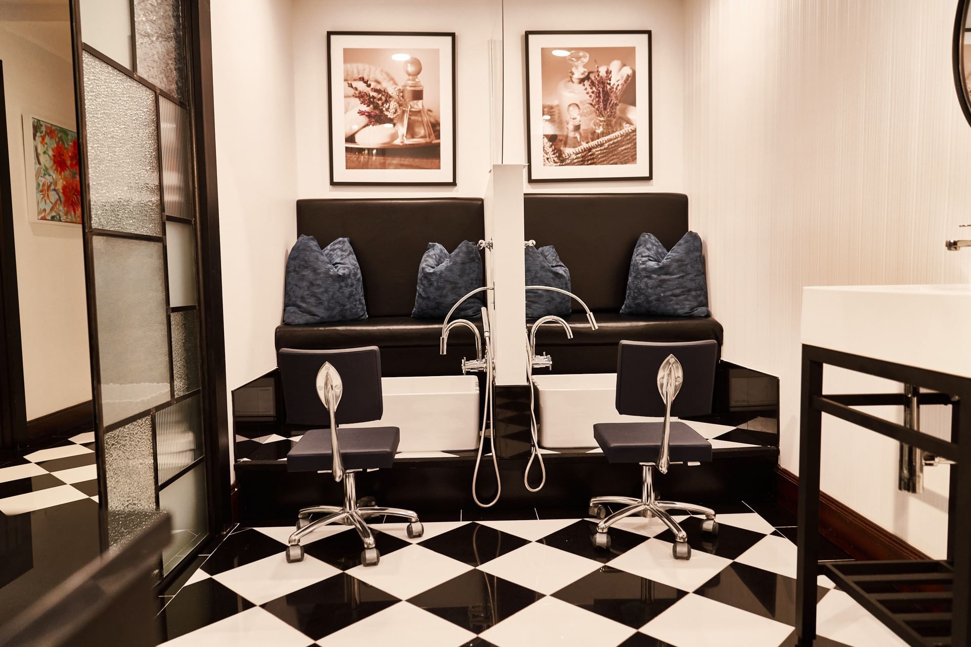 Interior of Beauty Bar and Nail Spa at Brazilian Court   