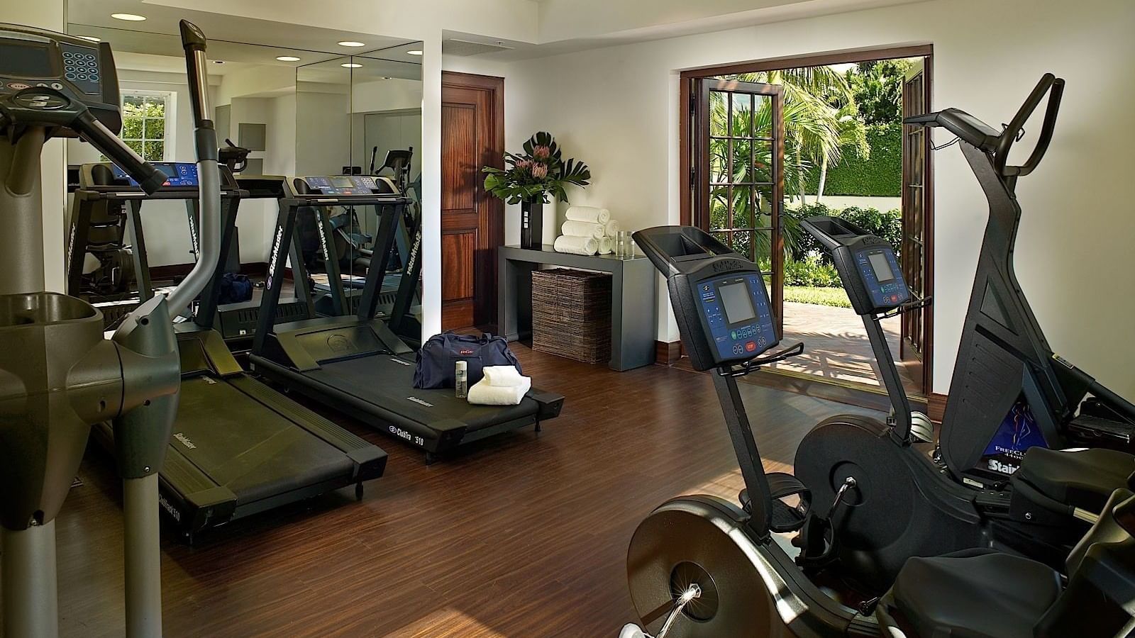 Interior of the fully-equipped gym at Brazilian Court